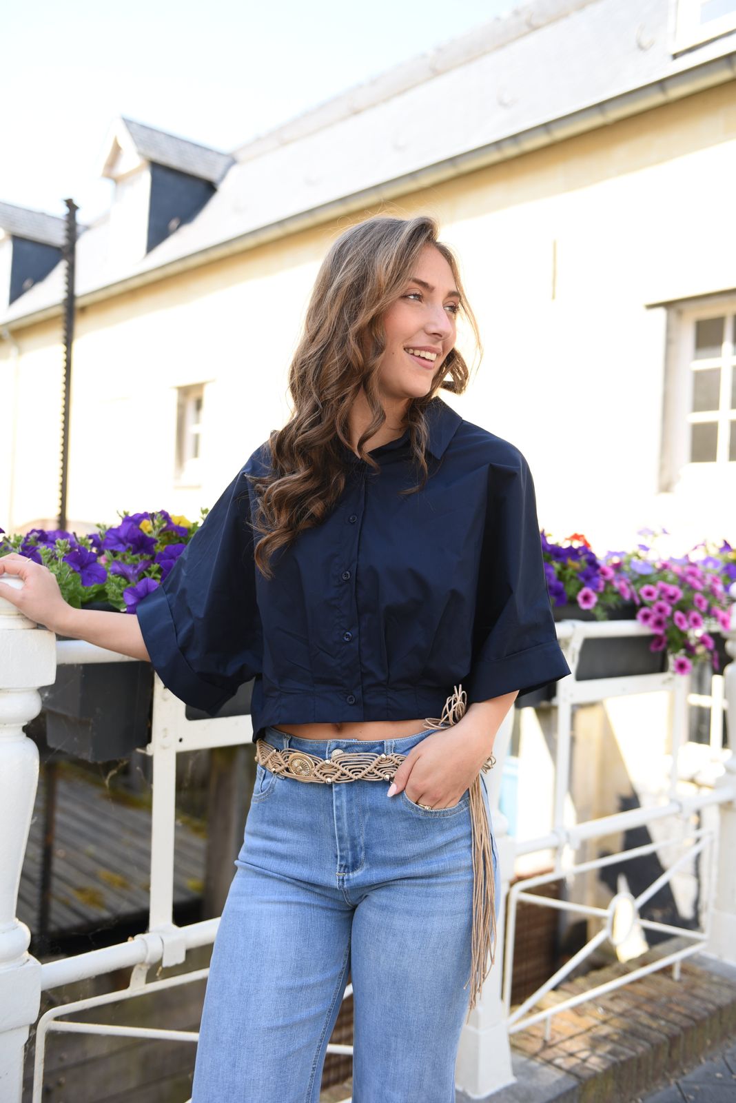 Saar Blouse met korte mouwen in 6 kleuren 100% Katoen