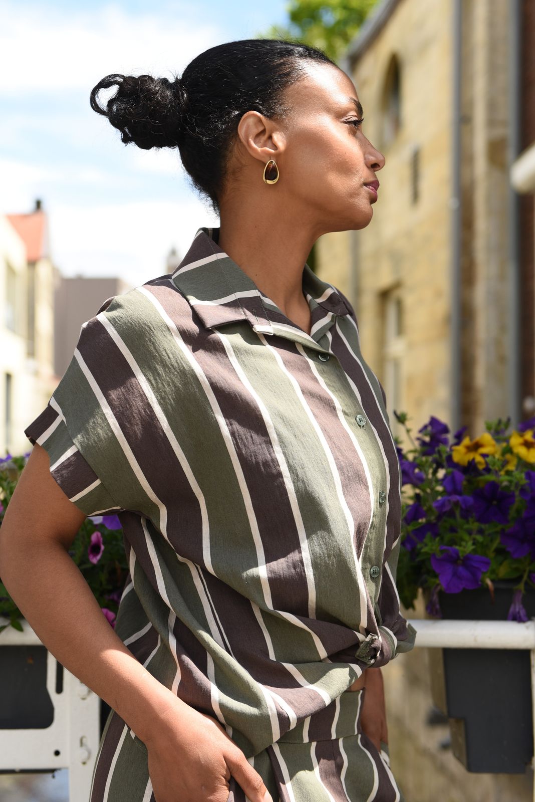 Montana Blouse in 2 kleuren Katoen