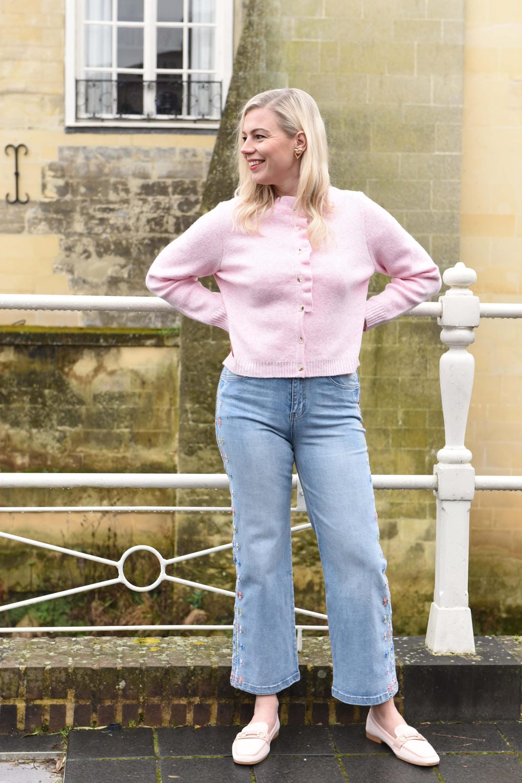 Mirex Jeans met borduurdetails