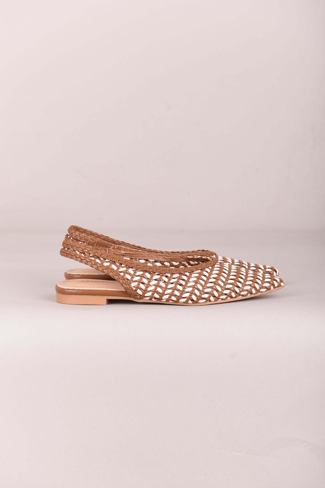 Gevlochten Platte Slingbacks