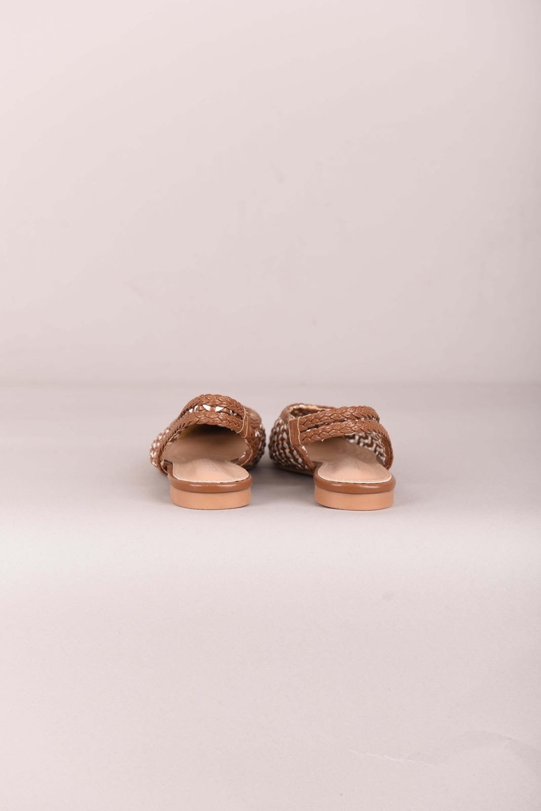 Gevlochten Platte Slingbacks