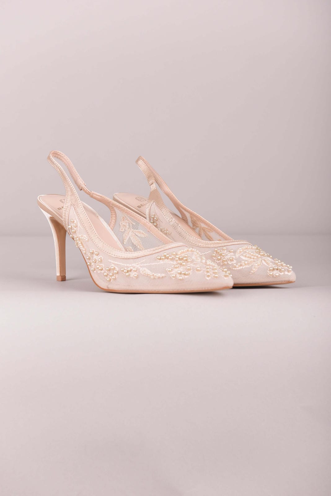 Norino Slingback Pumps met pareldetails