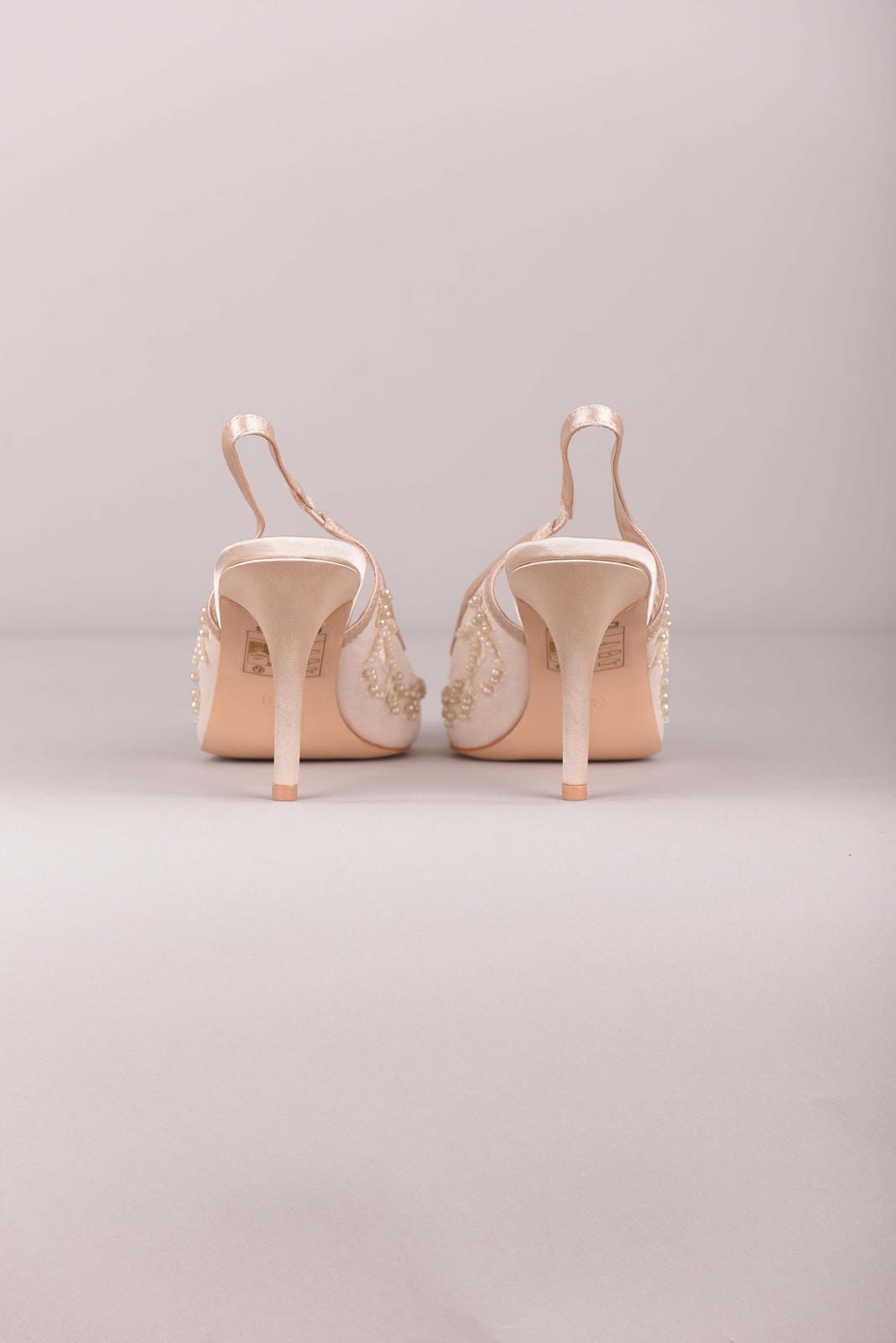 Norino Slingback Pumps met pareldetails