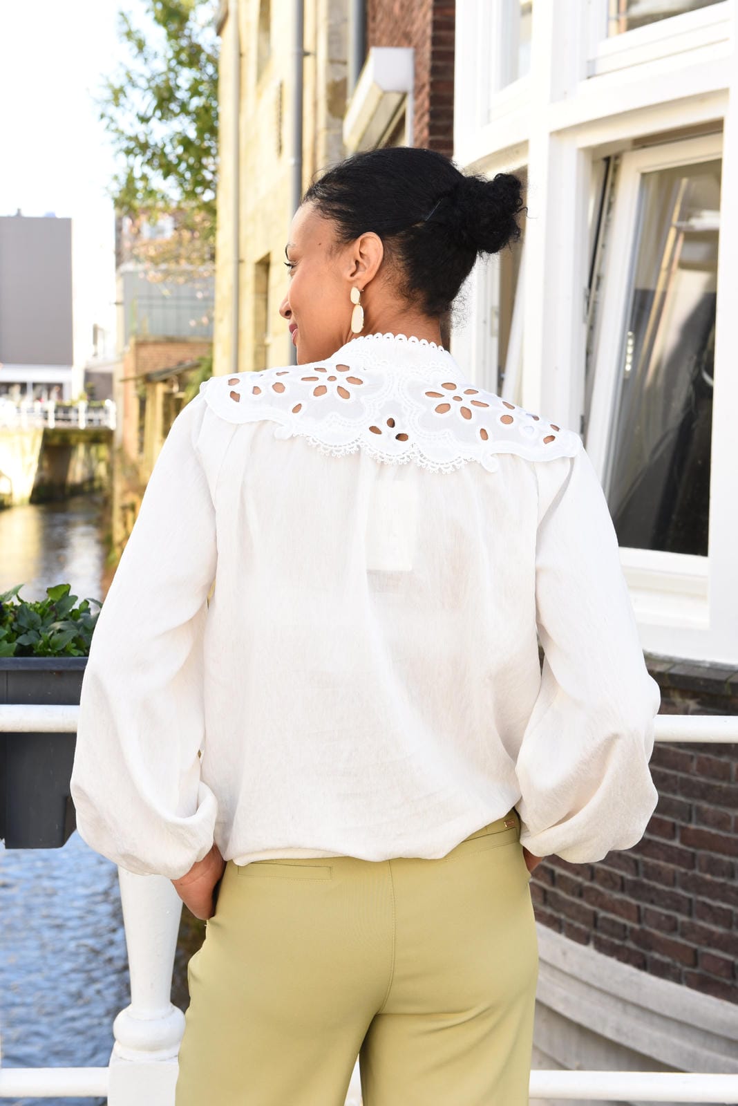 Gombo blouse in Crème wit