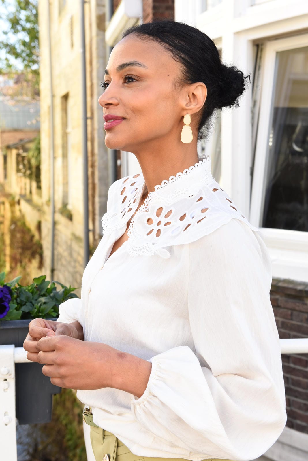 Gombo blouse in Crème wit