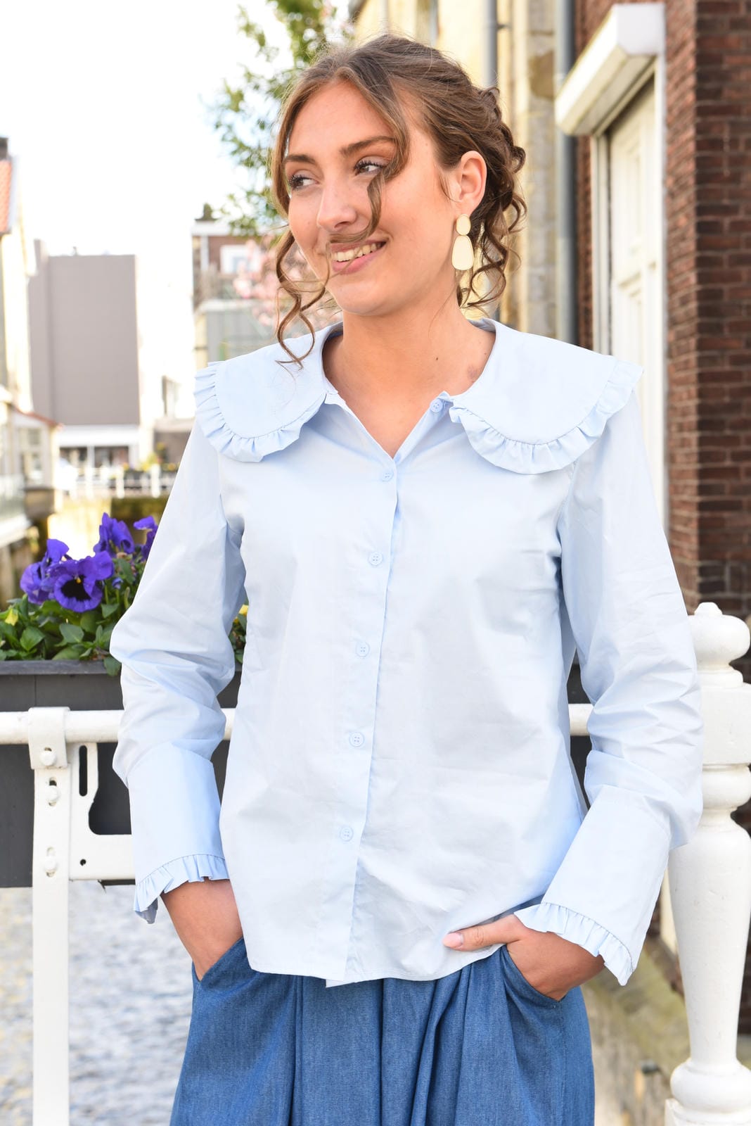 Jules Blouse in 2 kleuren 100% Katoen