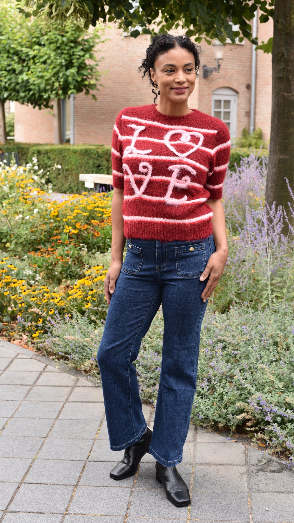 Calista high waist jeans blauw- dames stretch jeans - Mela