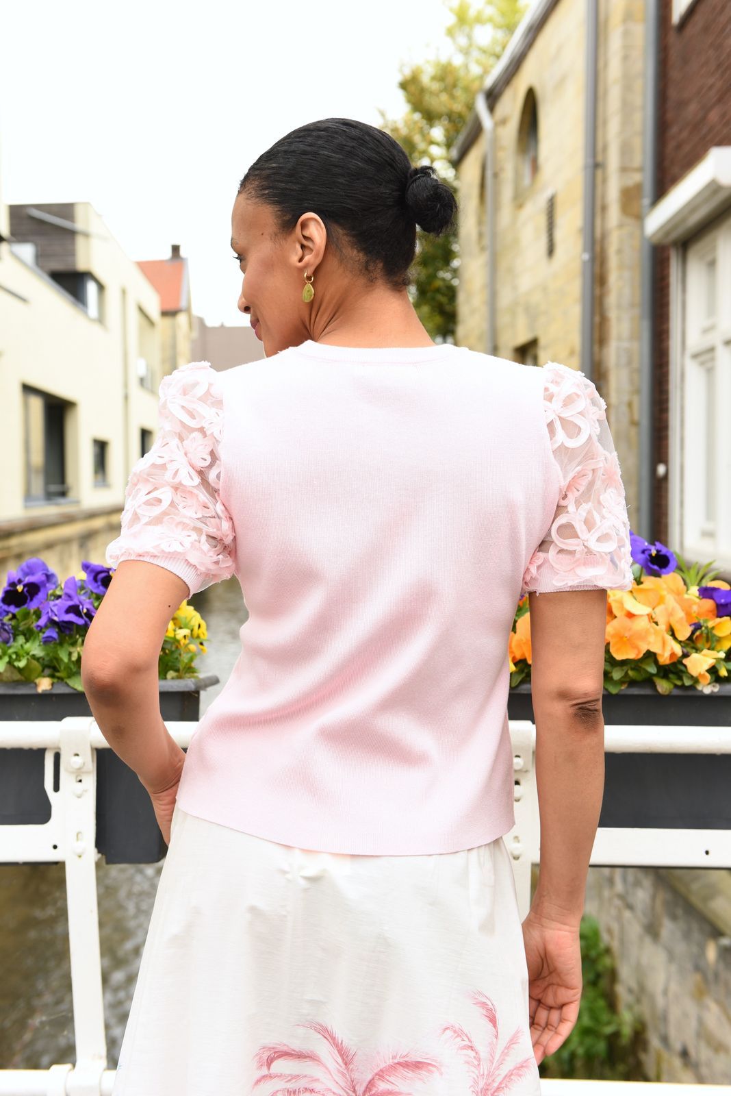 Blush Lace Sleeve Top in 3 kleuren