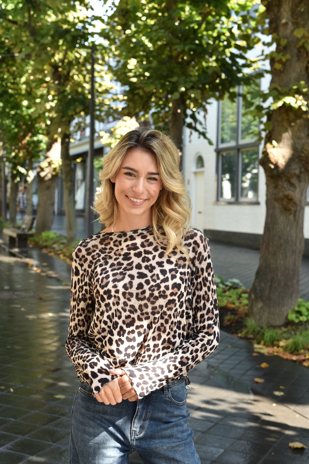 Sofia truitje in 2 kleuren panterprint