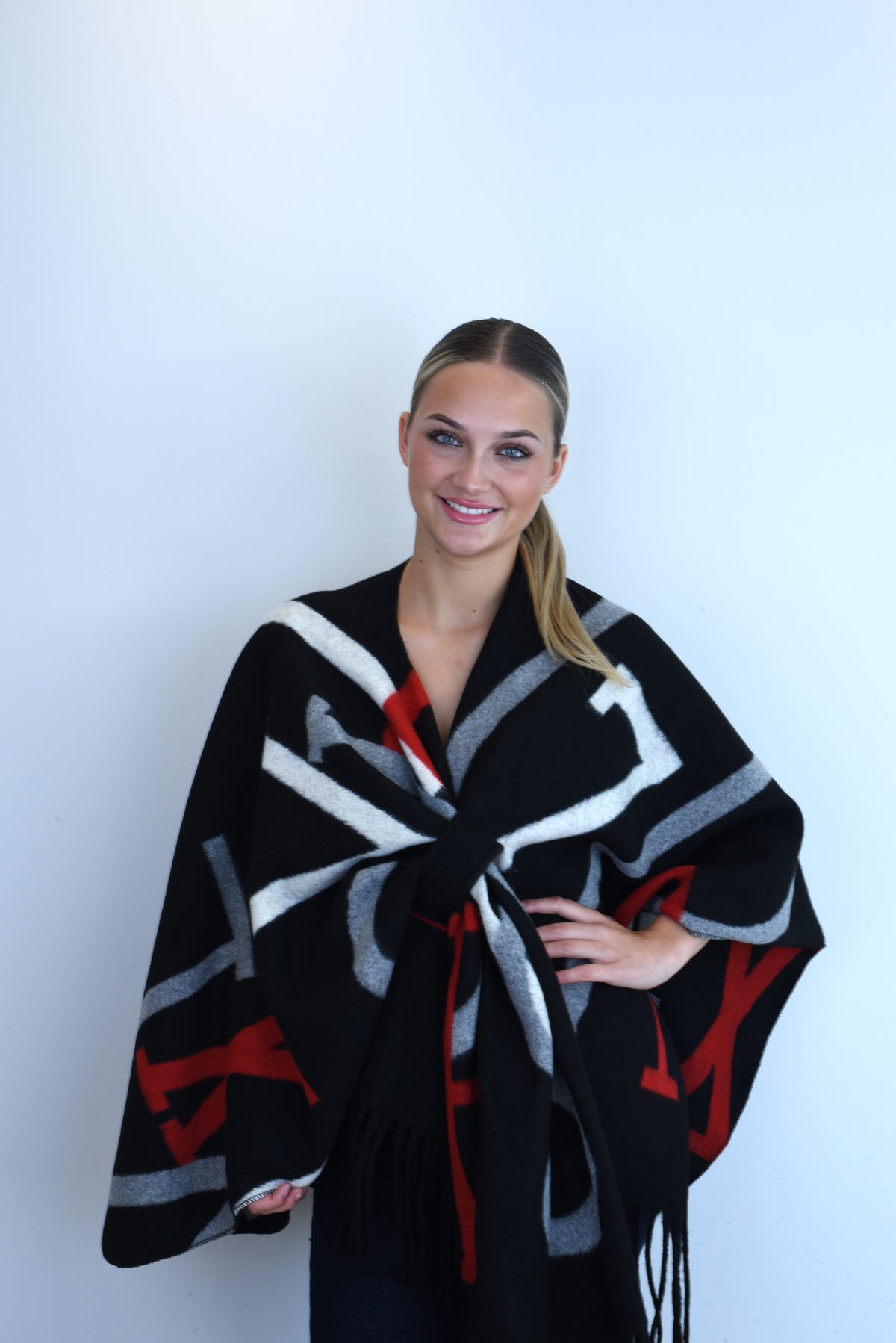 Coral poncho in 2 kleuren