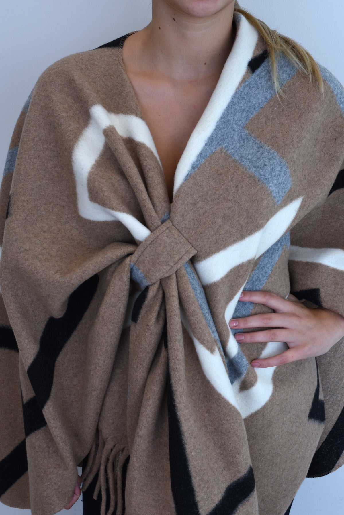 Coral poncho in 2 kleuren