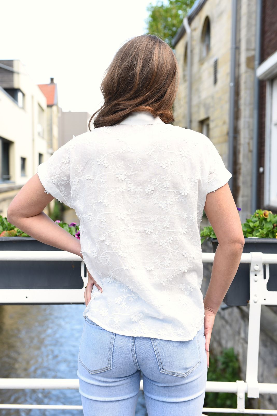 Soft Flower Blouse in 3 kleuren 100% Katoen