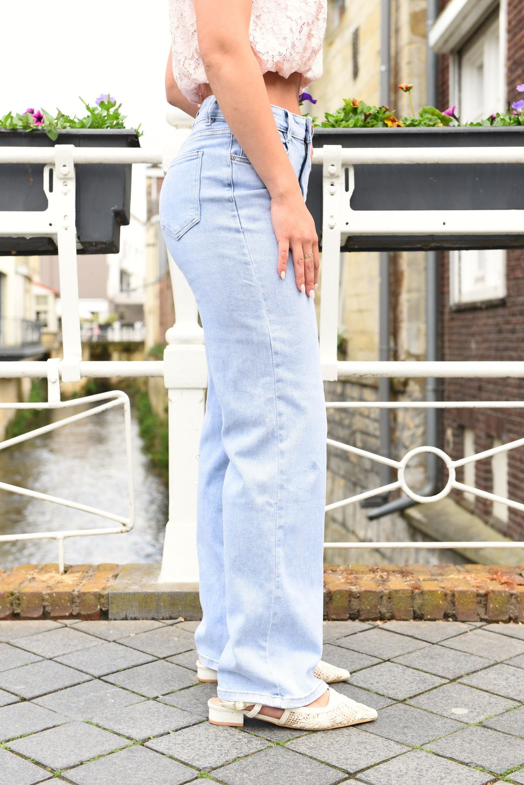 Everyday Dad Fit Wide Leg Jeans in 2 kleuren