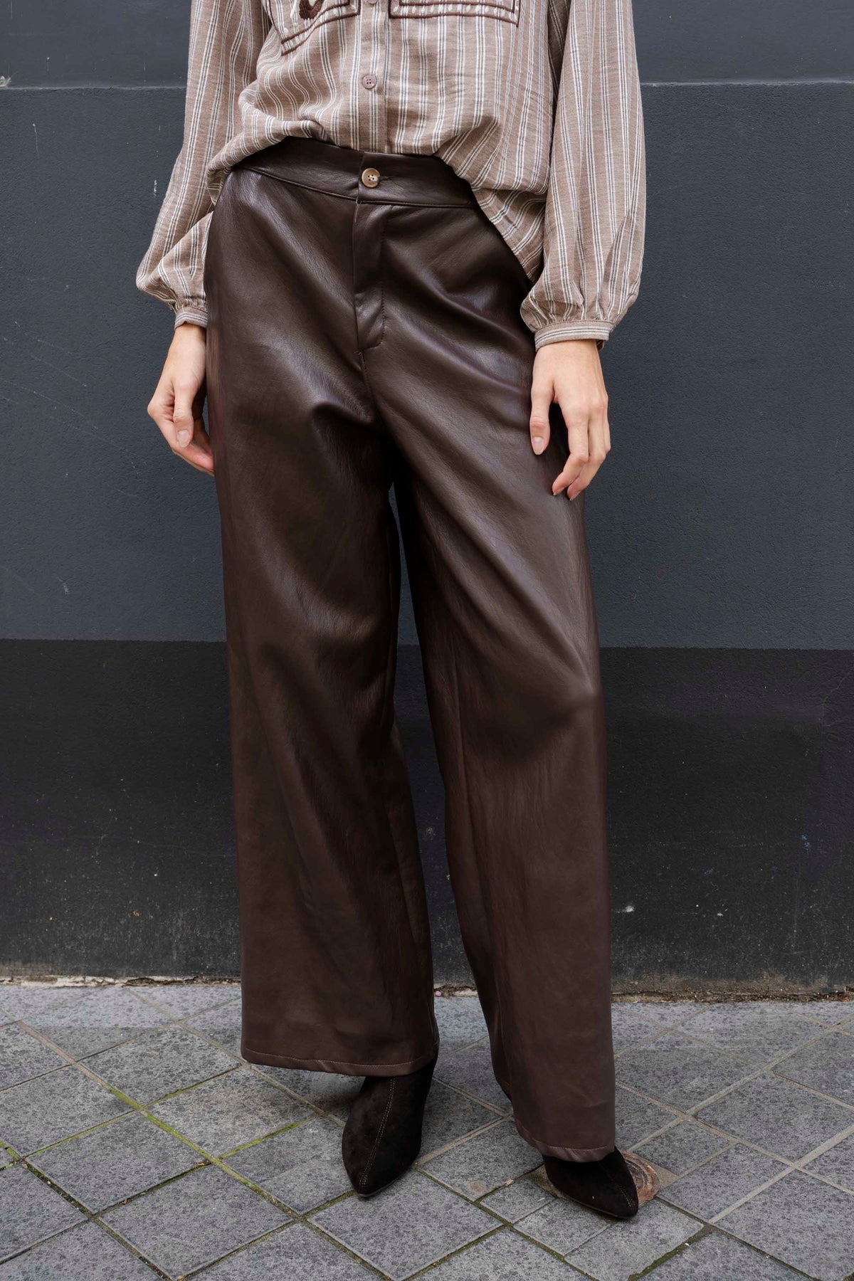 Cayetana Leather Broek
