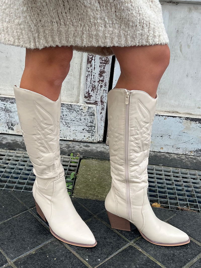 Cowboy laarzen wit cheap