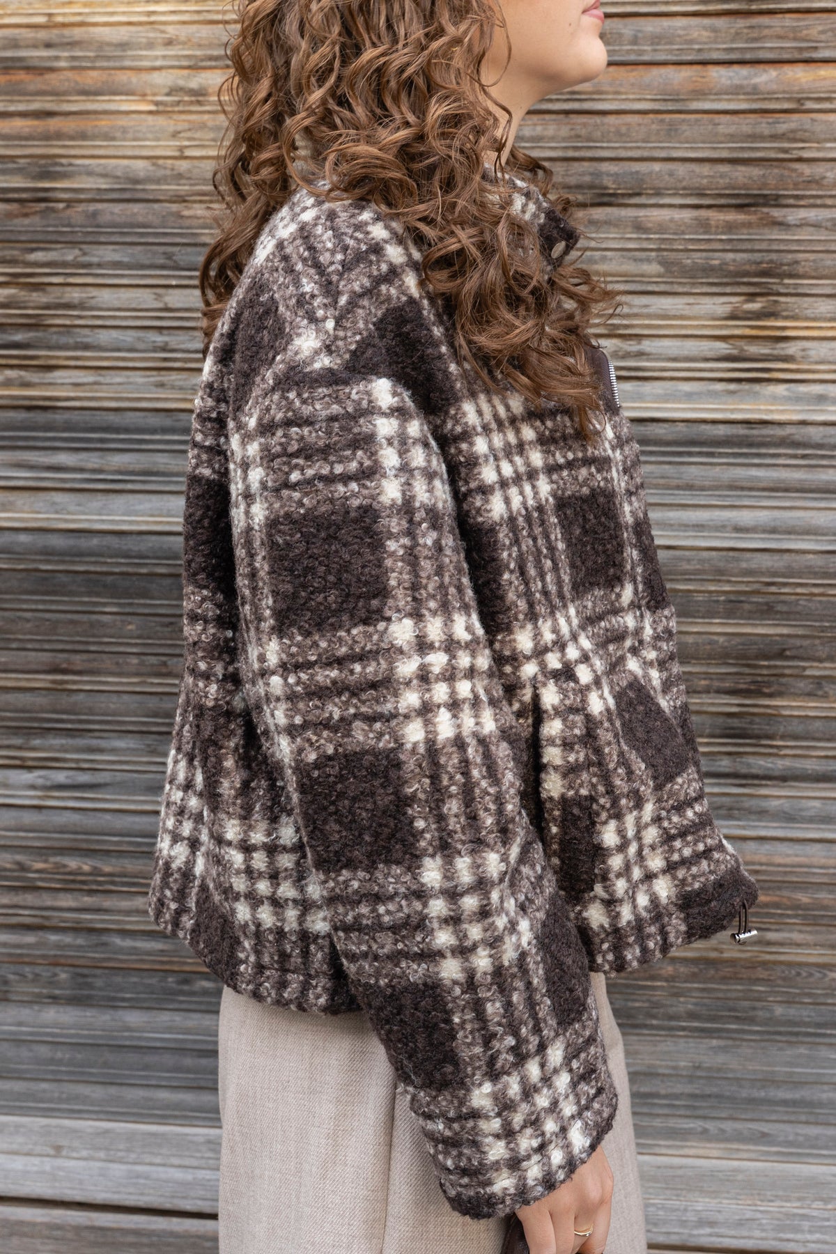 Leticia Teddy Check Jacket