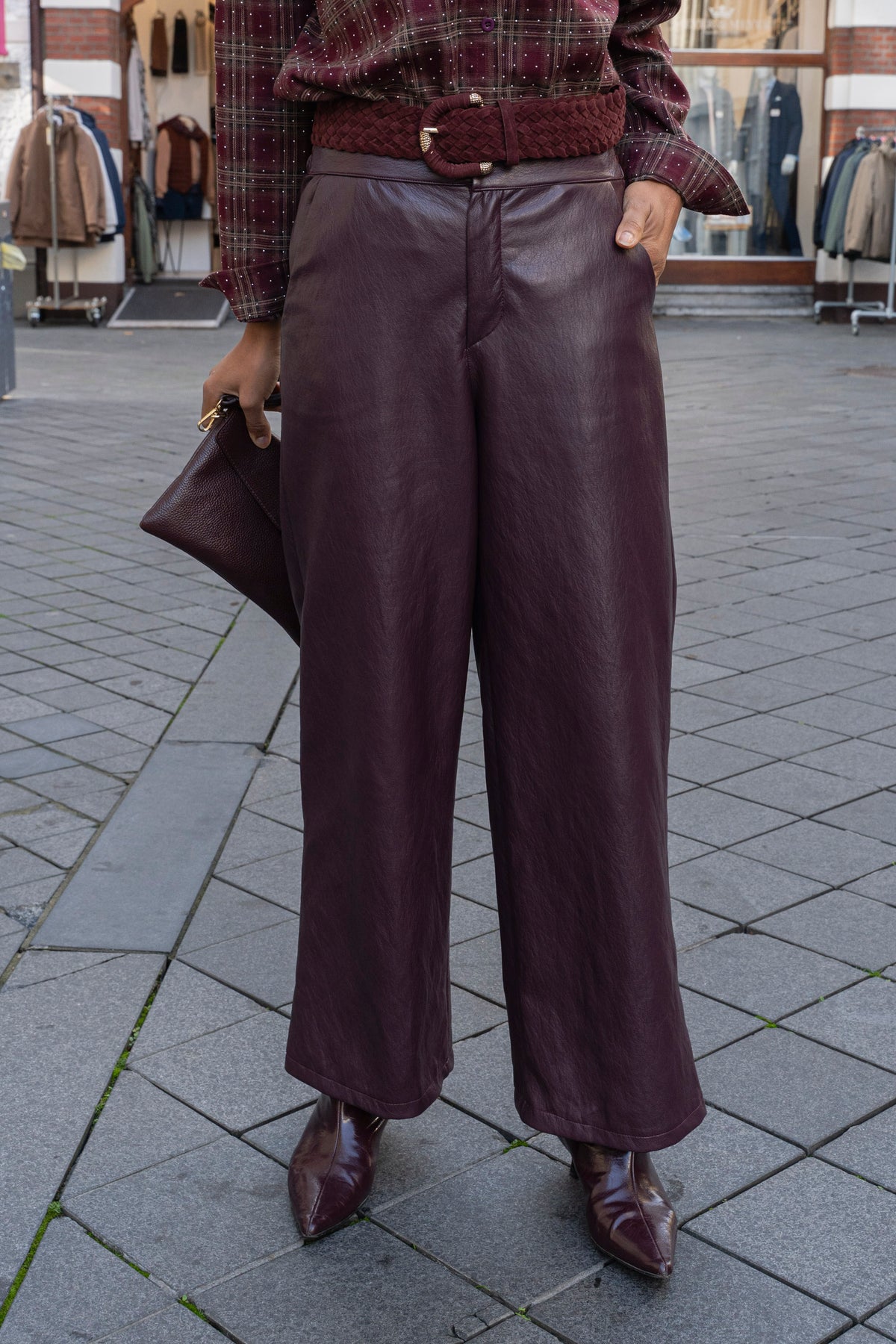 Zora Leather Broek in 2 kleuren