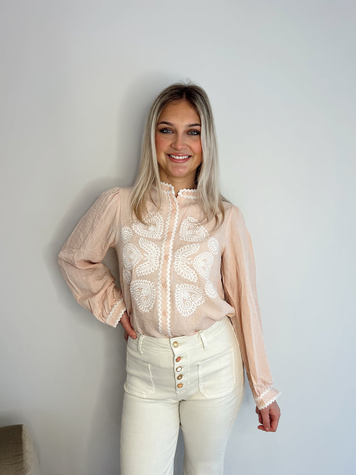 Soft pink blouse