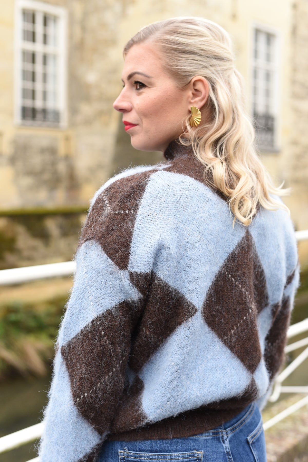 Sera trui met ruitpatroon