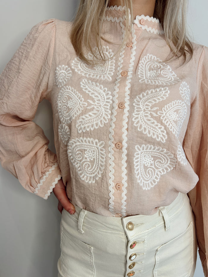 Soft pink blouse
