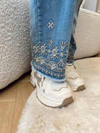 Print denim