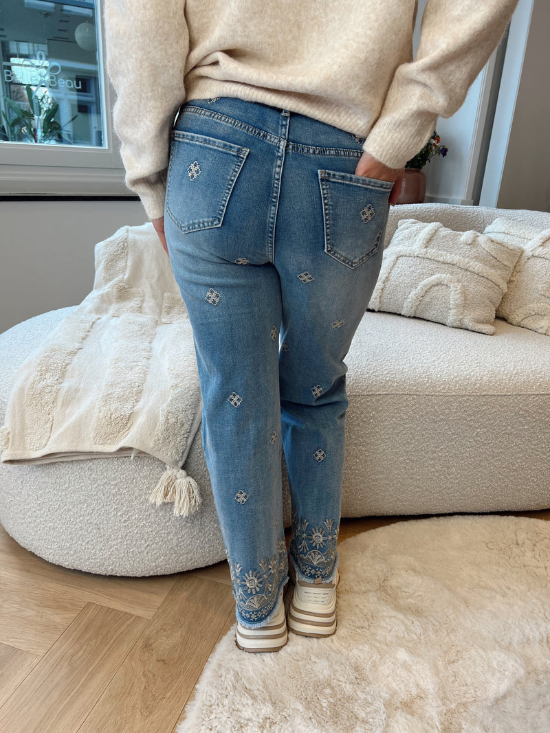 Print denim