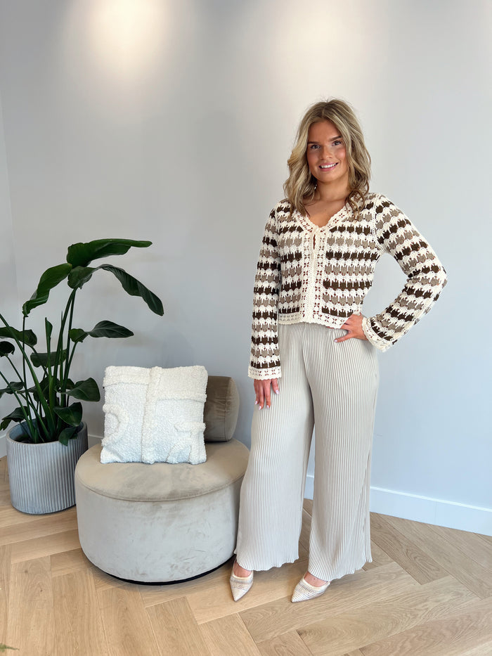 Ribbed sand pants
