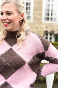 Sera trui met ruitpatroon