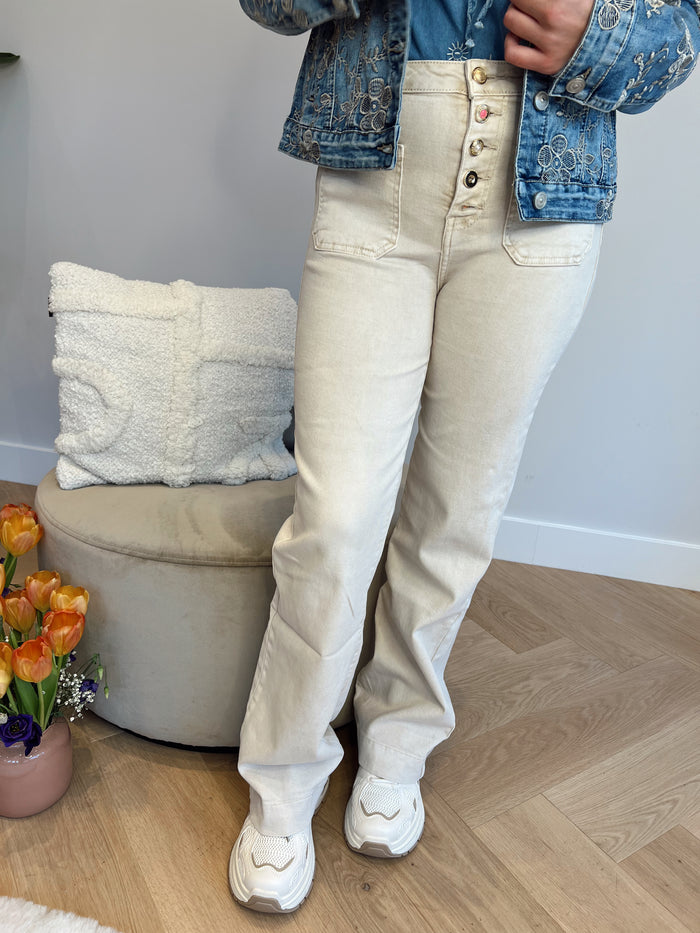 Beige jeans