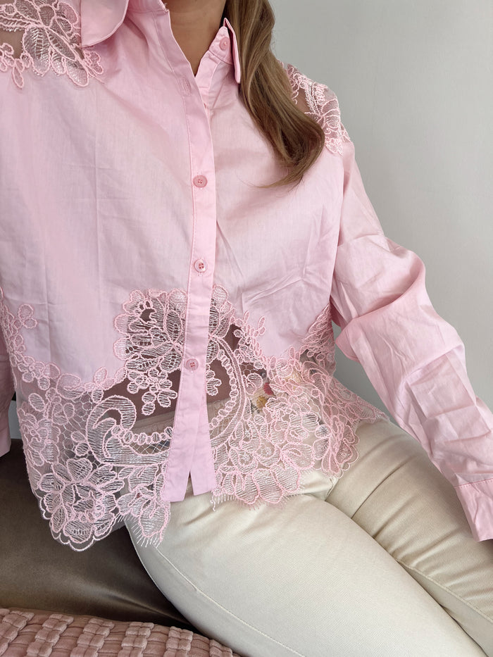 Roze blouse