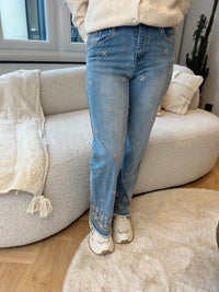 Print denim