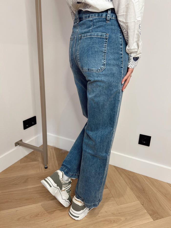 Floral denim