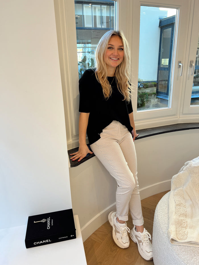 Floral spots trousers