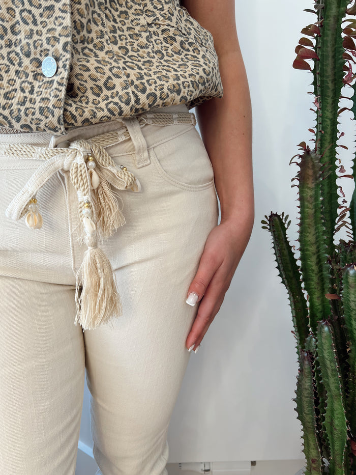 Beige denim