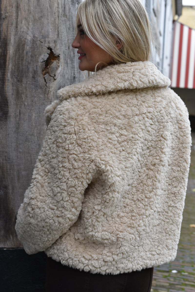 Teddy jas achterzijde