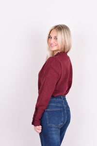 Kenza trui Bordeaux achterkant