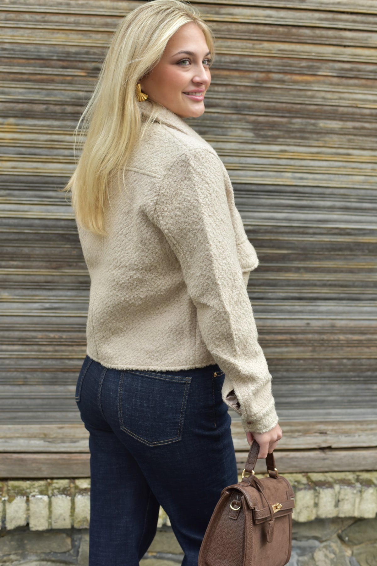 Jumelles jas Lulumary wol beige