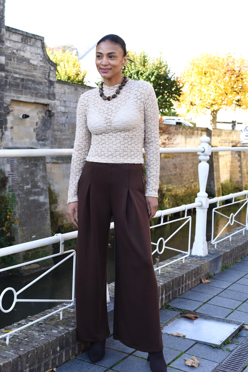 Marcin pantalon bruin