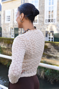 Blom truitje beige achterkant