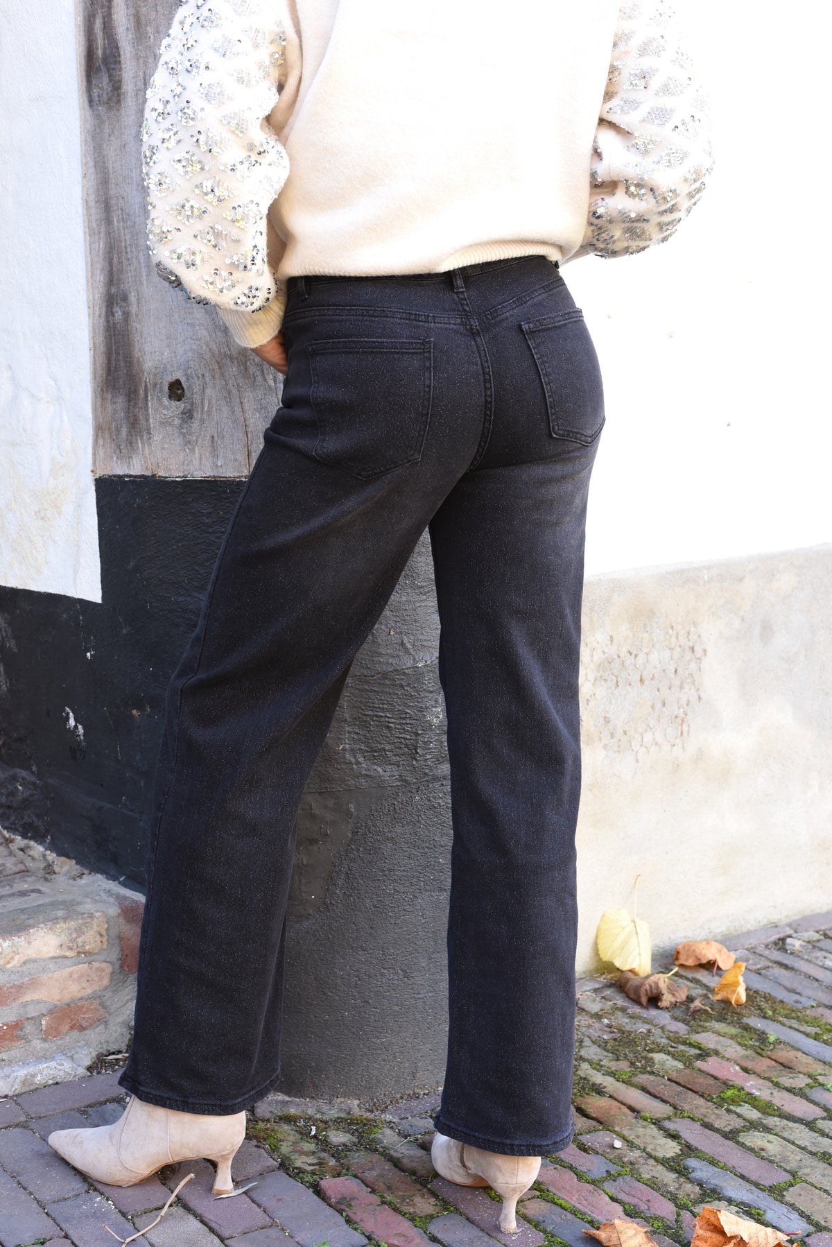 Glitter jeans achterkant