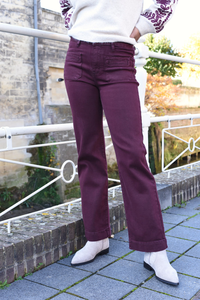 Folyrose jeans bordeaux