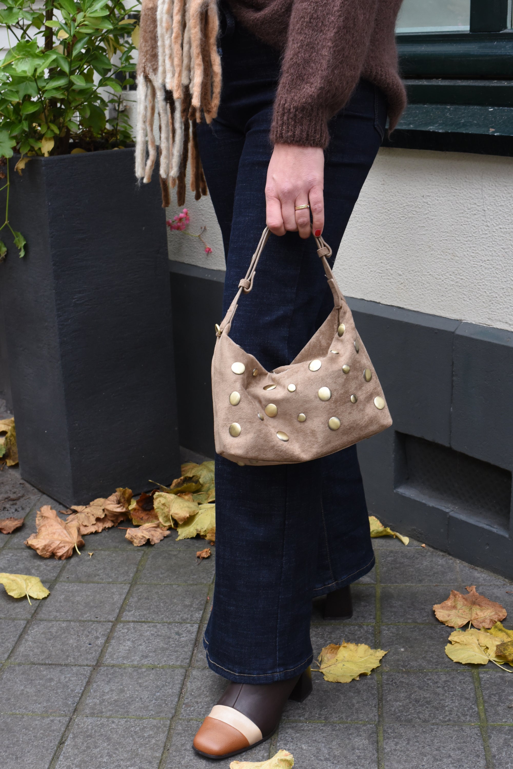 Bilore handtas met studs