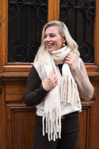 Bizz wintersjaal Crème