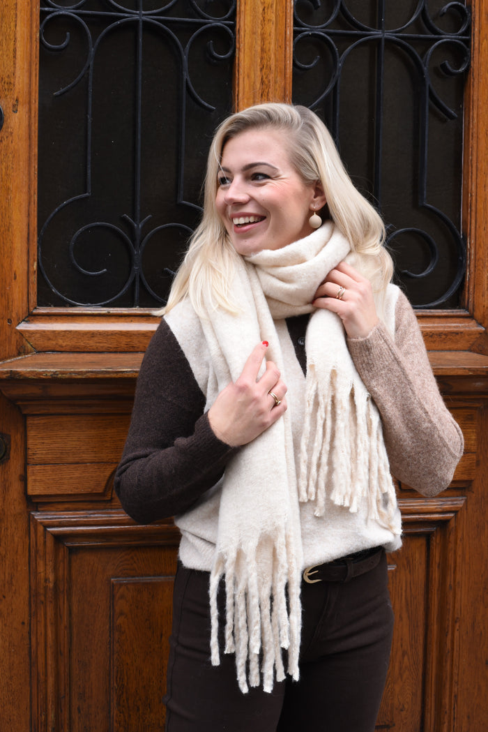 Bizz wintersjaal Crème