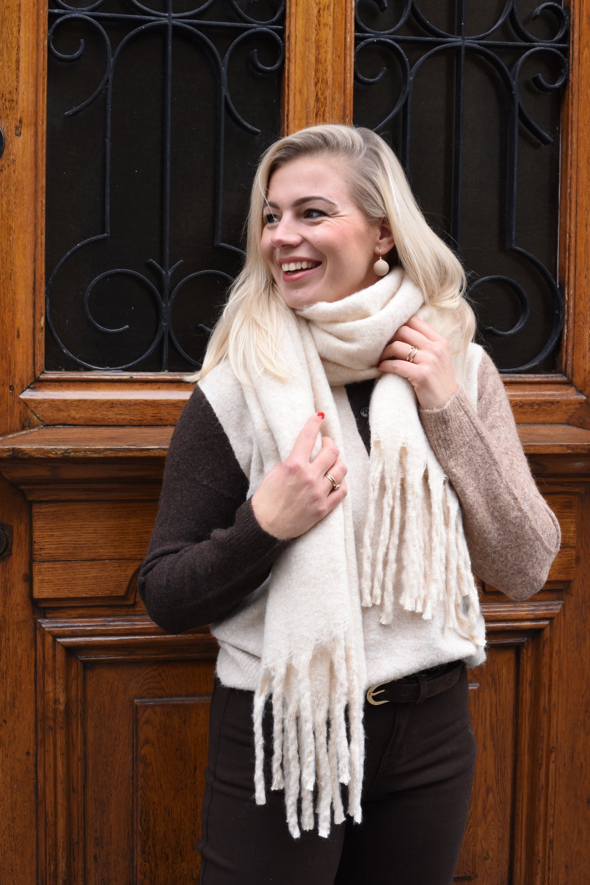 Bizz wintersjaal Crème