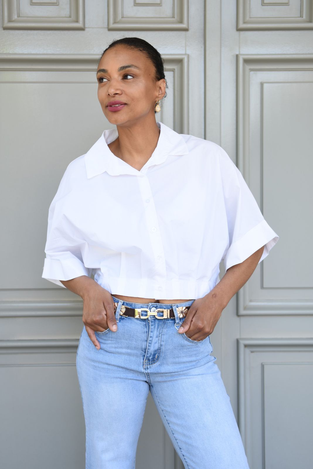 Saar Blouse met korte mouwen in 6 kleuren 100% Katoen