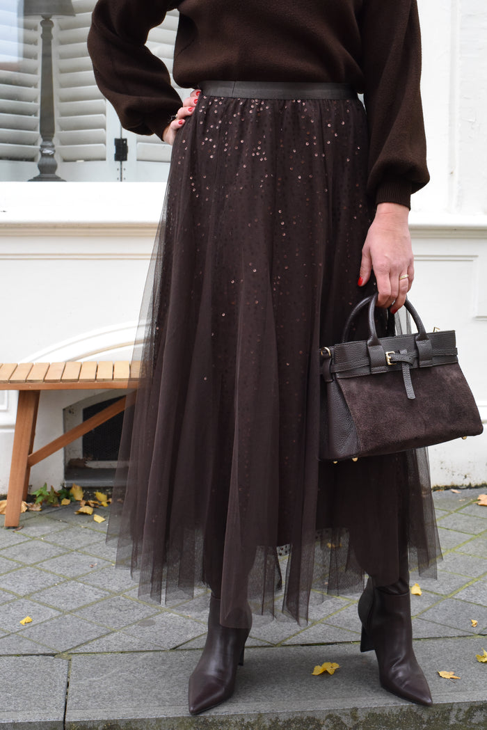 Pailletten plissé rok