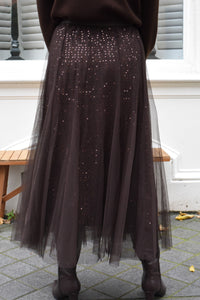 Pailletten plissé rok