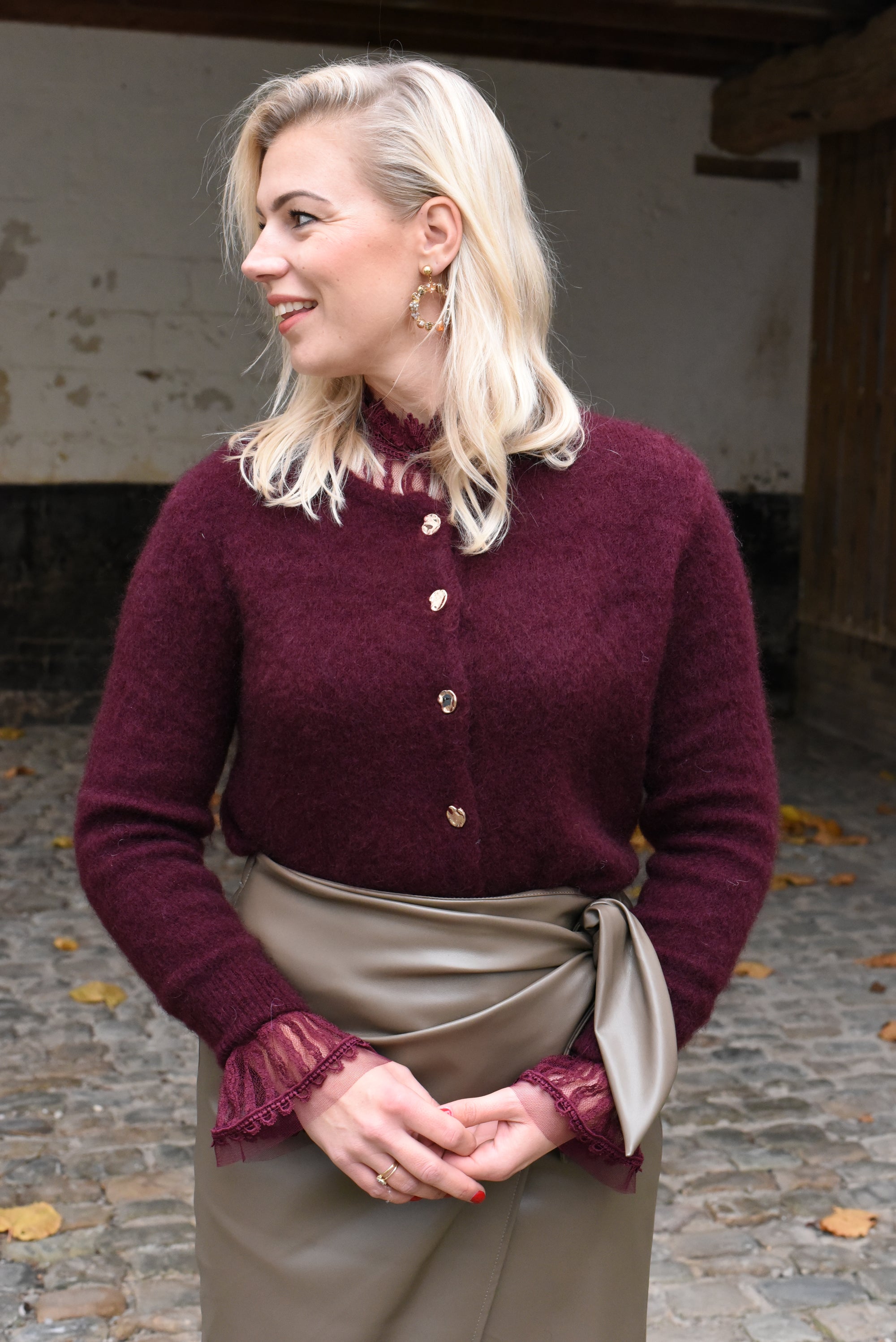 Burgundy Kid Mohair vest