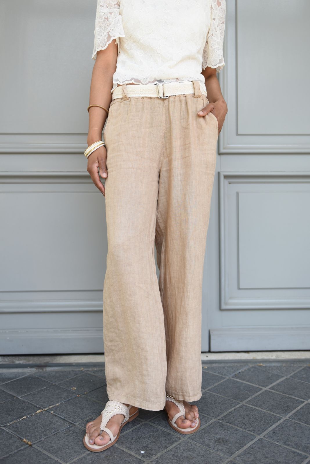 Grace Broek in 2 kleuren 100% linnen